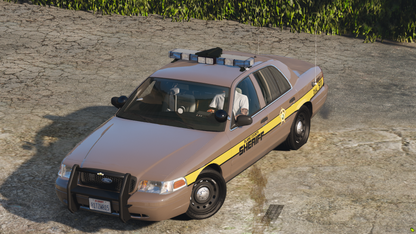 A NON-ELS Crown Victoria police car with retro graphics